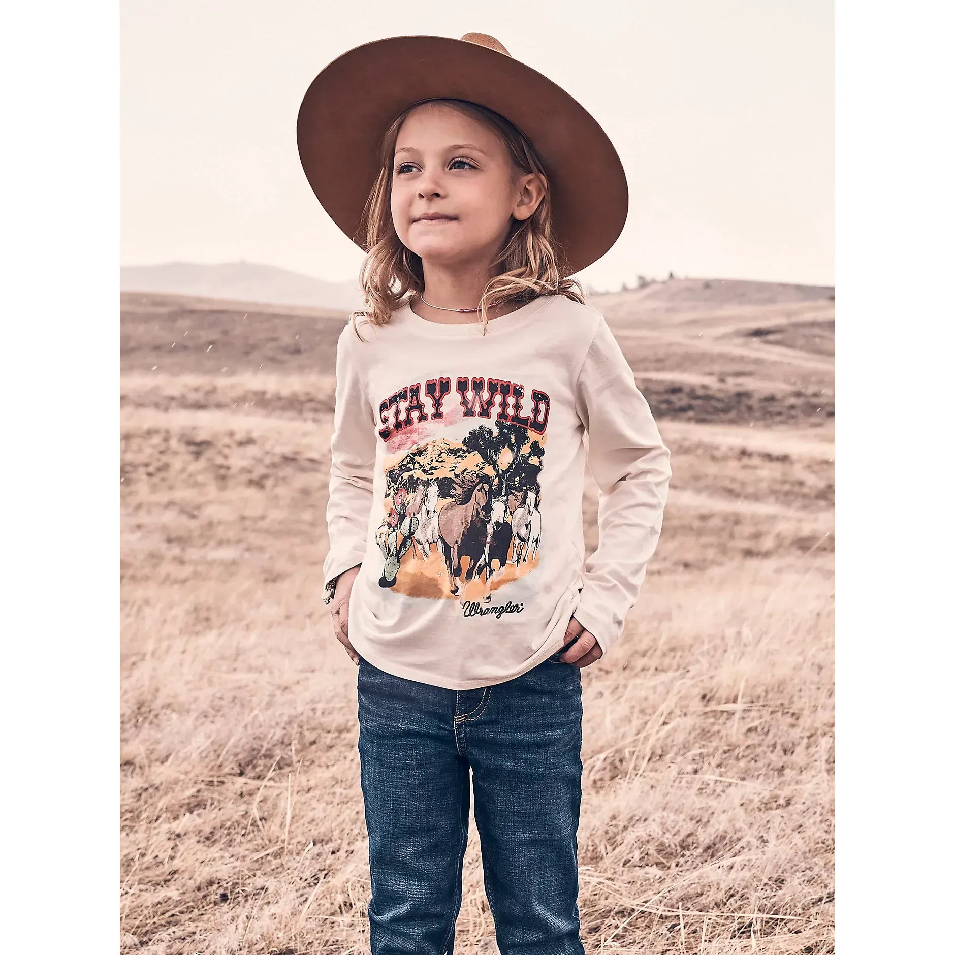 Girl's Wrangler Long Sleeve Western Graphic Tee 112371903
