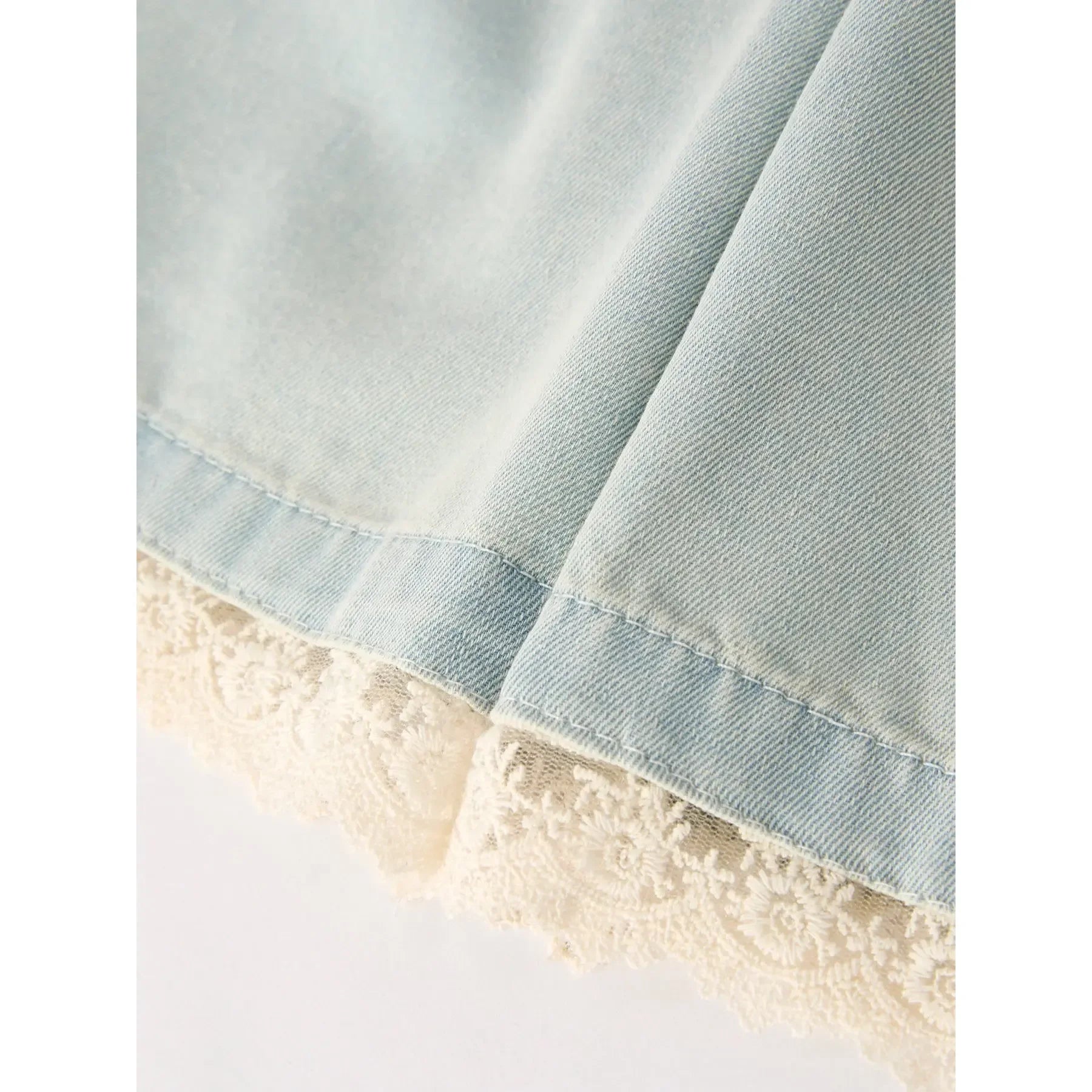 Girl's Youth Denim and Lace Set