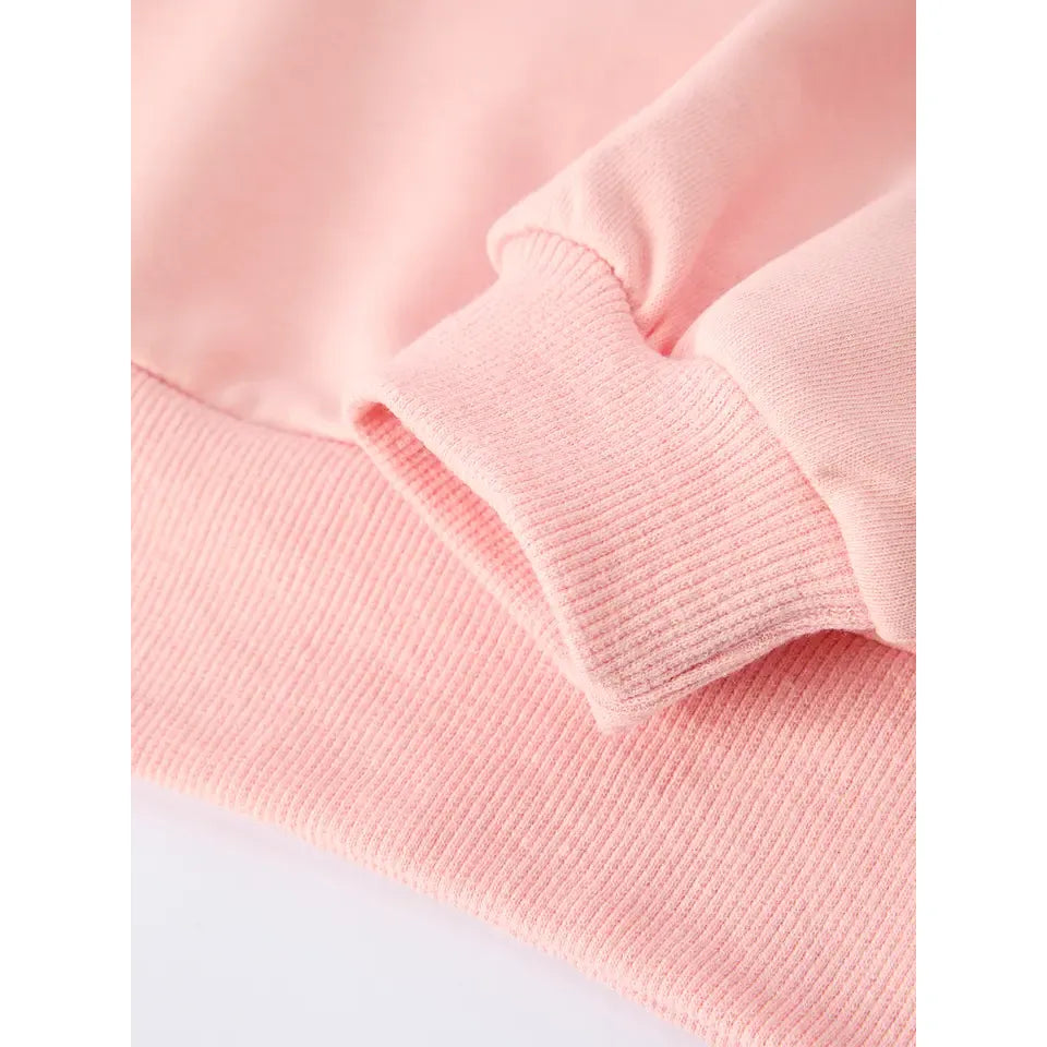 Girl's Youth Pink Jogger Bow Sweat Suit