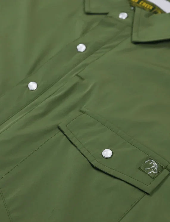 High Creek Men's Green 4 Mile Creek Pearl Snap Shirt HCBU0125