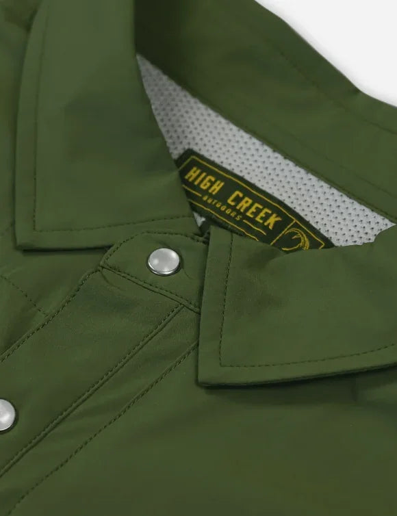 High Creek Men's Green 4 Mile Creek Pearl Snap Shirt HCBU0125