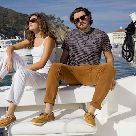 Men's Hey Dude Bone Brown Harbor Lo Classic Casual Shoes 45139-2LI