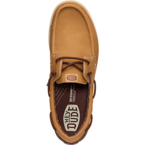 Men's Hey Dude Bone Brown Harbor Lo Classic Casual Shoes 45139-2LI