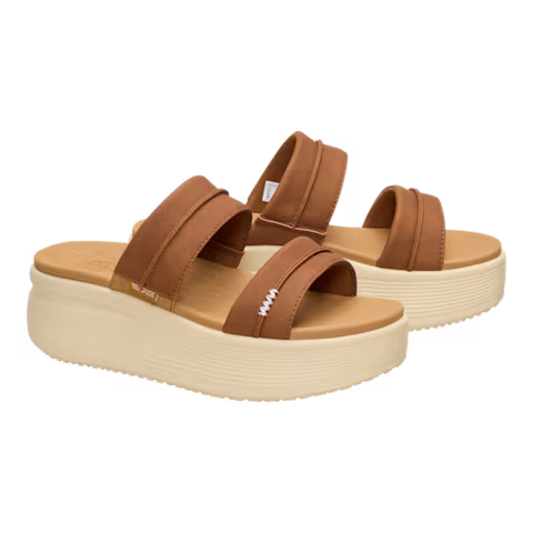 Men's Hey Dudes Cognac Austin Slide Classic Slip On Shoes 45256-21N