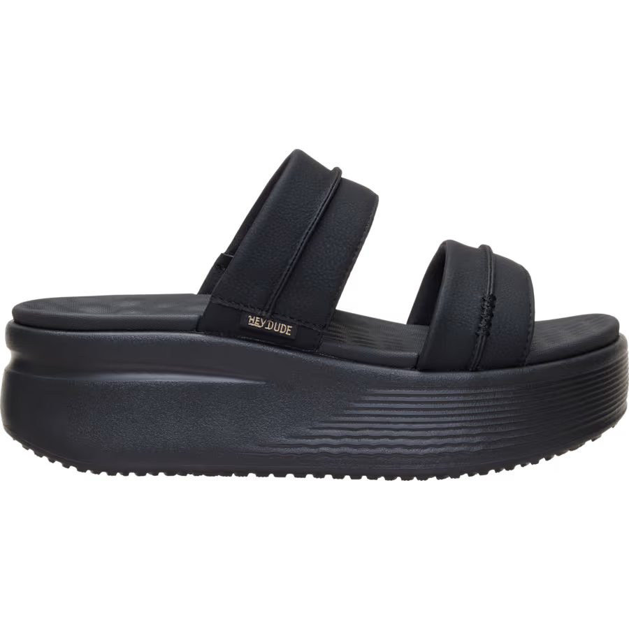 Women's Hey Dudes Black Austin Slid Classic Sandals 45256-001