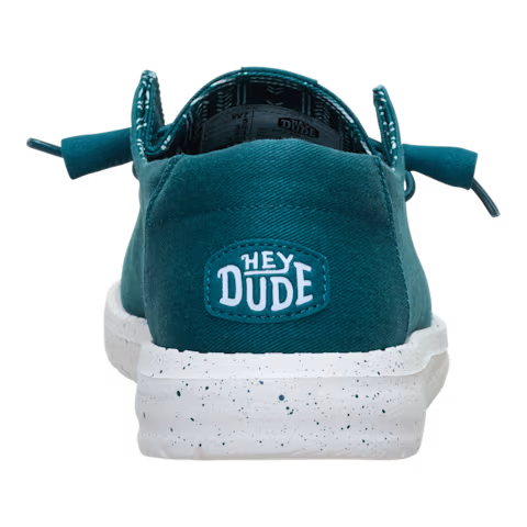 Women's Hey Dude Deep Teal Wendy Stretch Canvas Slip On Shoes 40902-4ZK