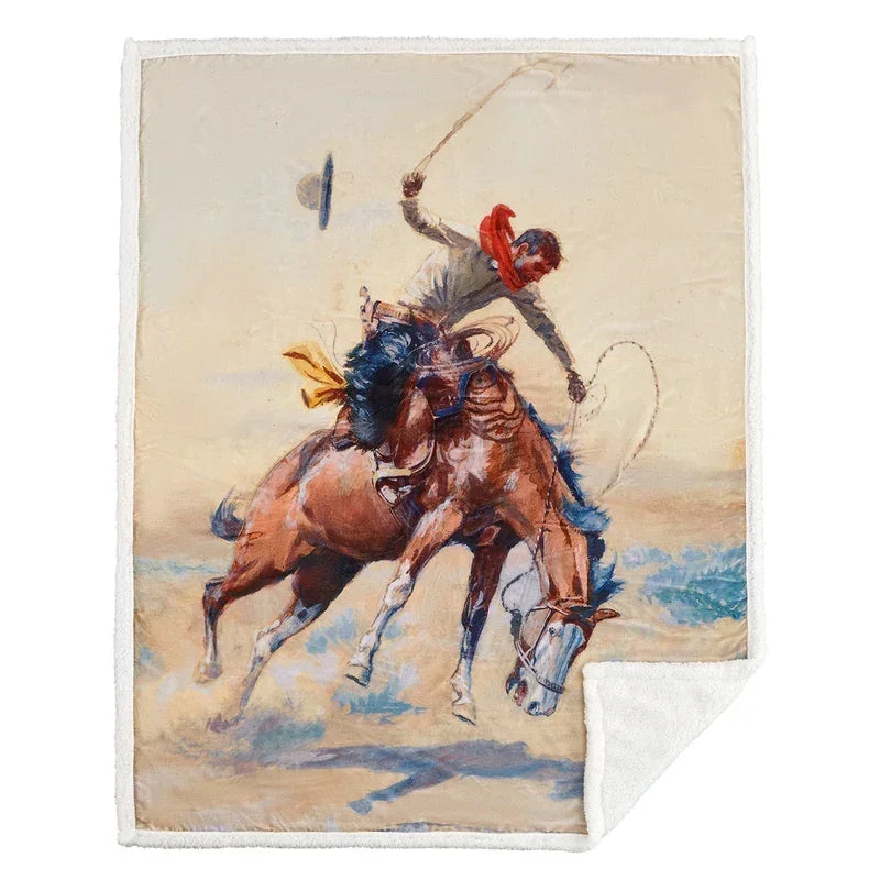 HiEnd Buster Campfire Sherpa Throw Blanket