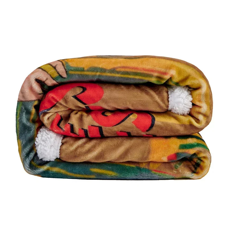 HiEnd Gunslinger Campfire Sherpa Throw Blanket