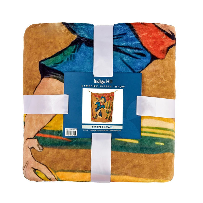 HiEnd Gunslinger Campfire Sherpa Throw Blanket