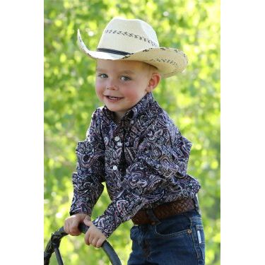 Infant Cinch Paisley Button-Down Shirt - Multi Color MTW7062378 - Crazy House Western Wear