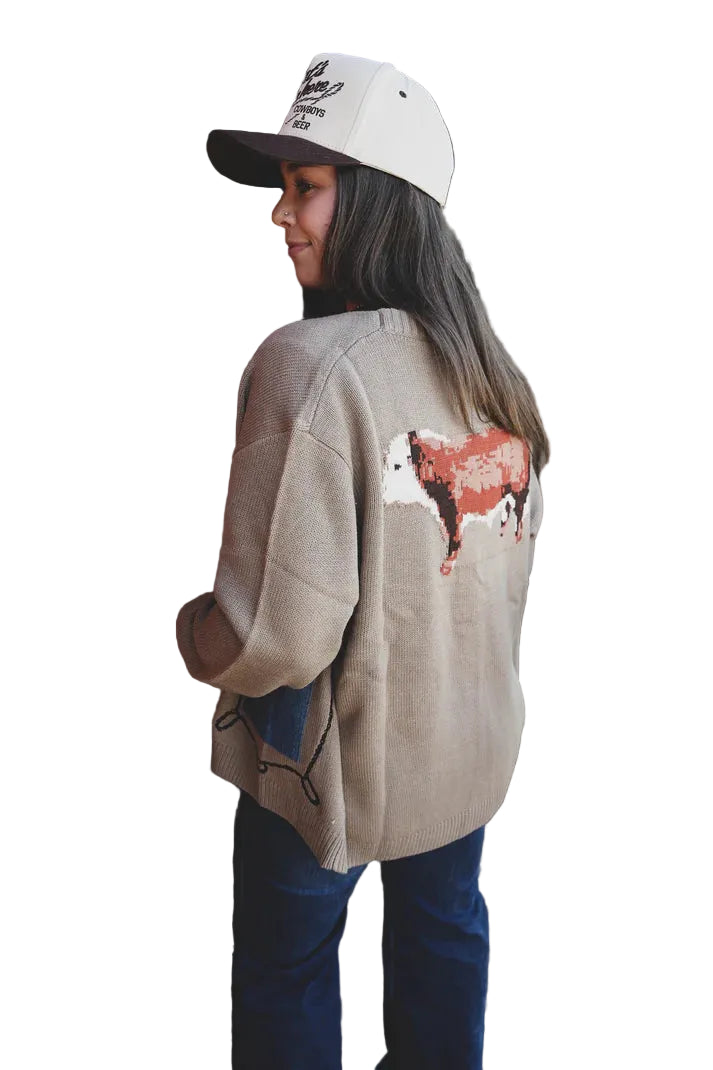 Women's TwoFly Cattle Babe Cardigan Sweater