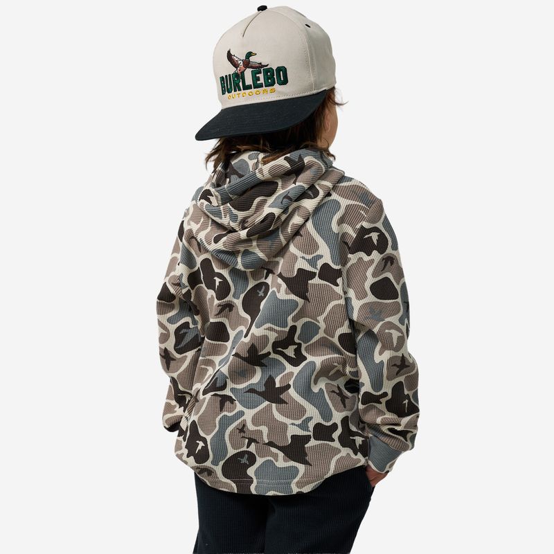 Burlebo Boy's Mallard Mayhem Camo Thermal Hoodie Y-TH-MMAYC
