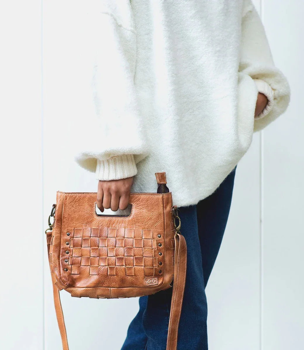 Women's Bedstu Keiki Tan DD Crossbody Purse A450205