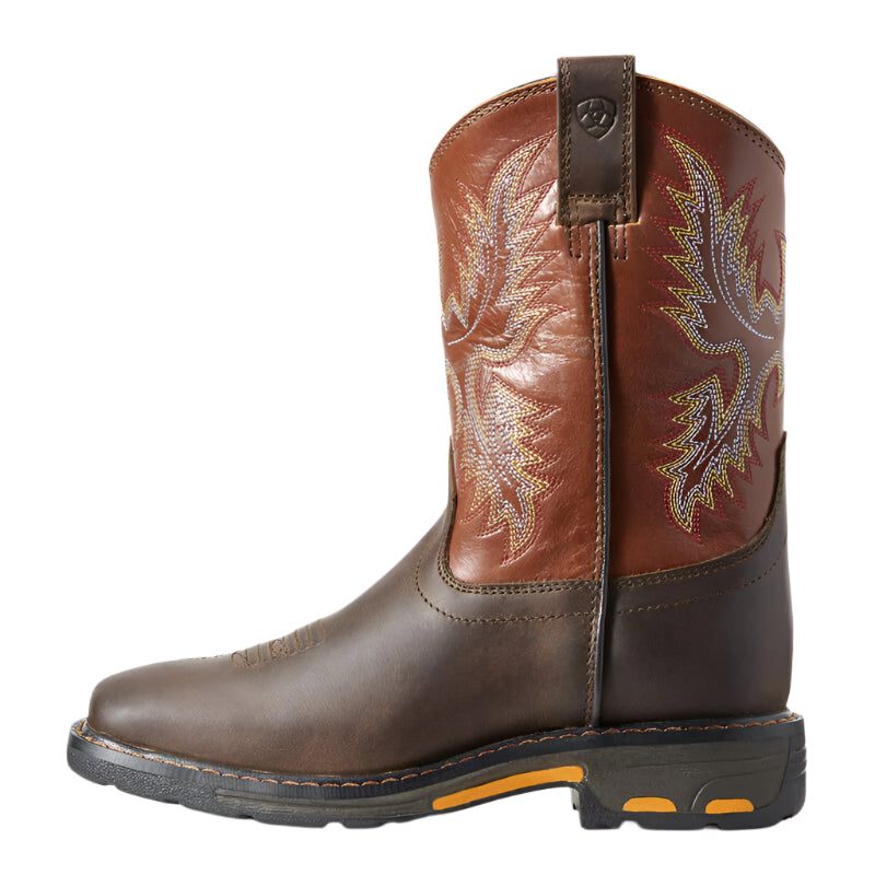 Kid's Ariat Work Hog Wide Square Toe Boot 10007837 - Crazy House Western Wear