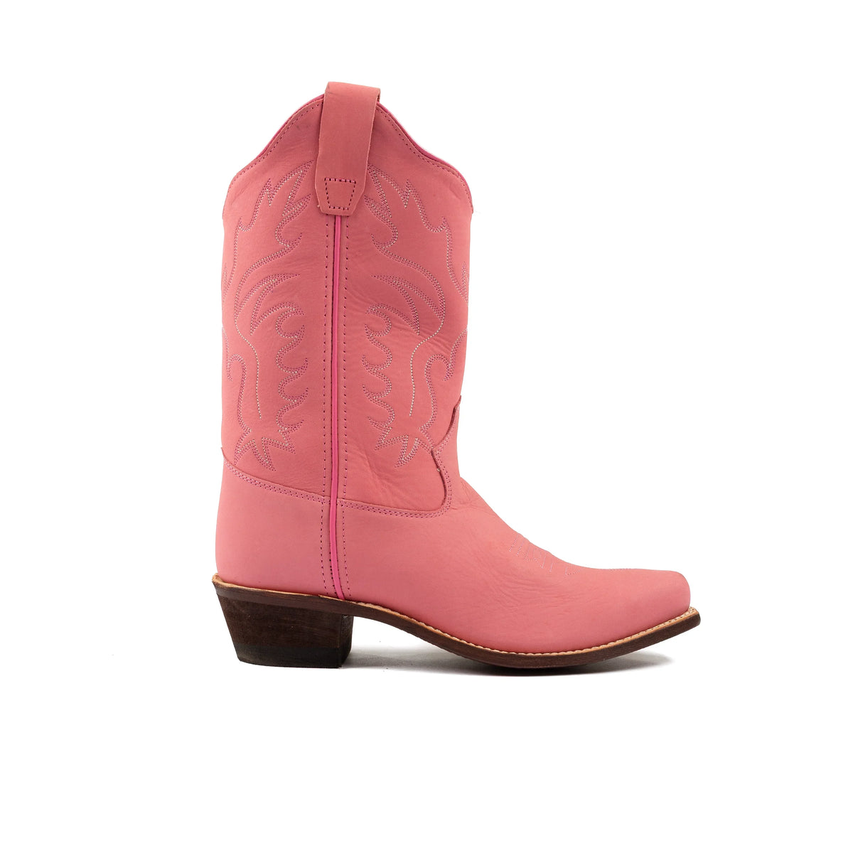 Kid's Old West 8" Pink Cowhide Boots CF8226