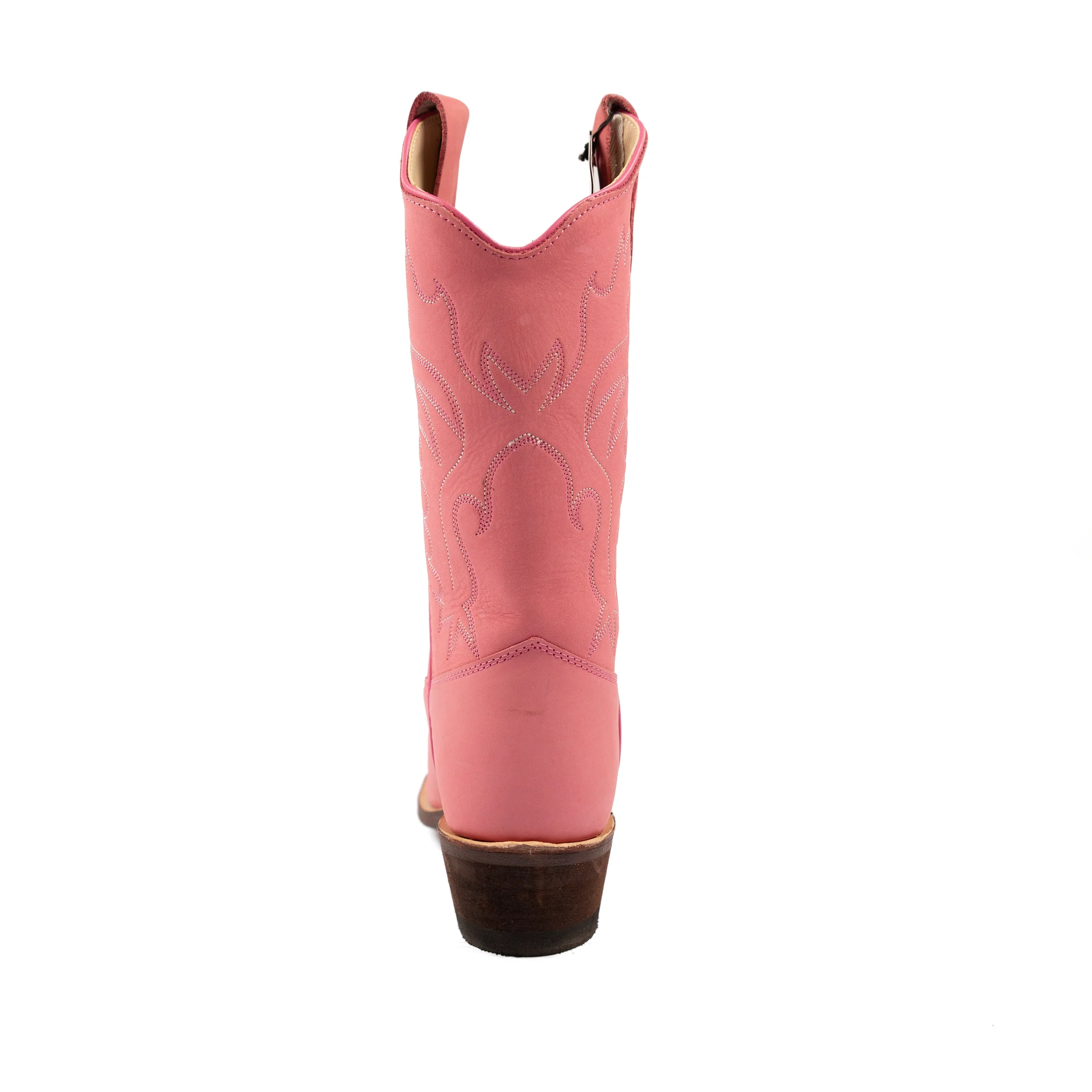 Kid's Old West 8" Pink Cowhide Boots CF8226