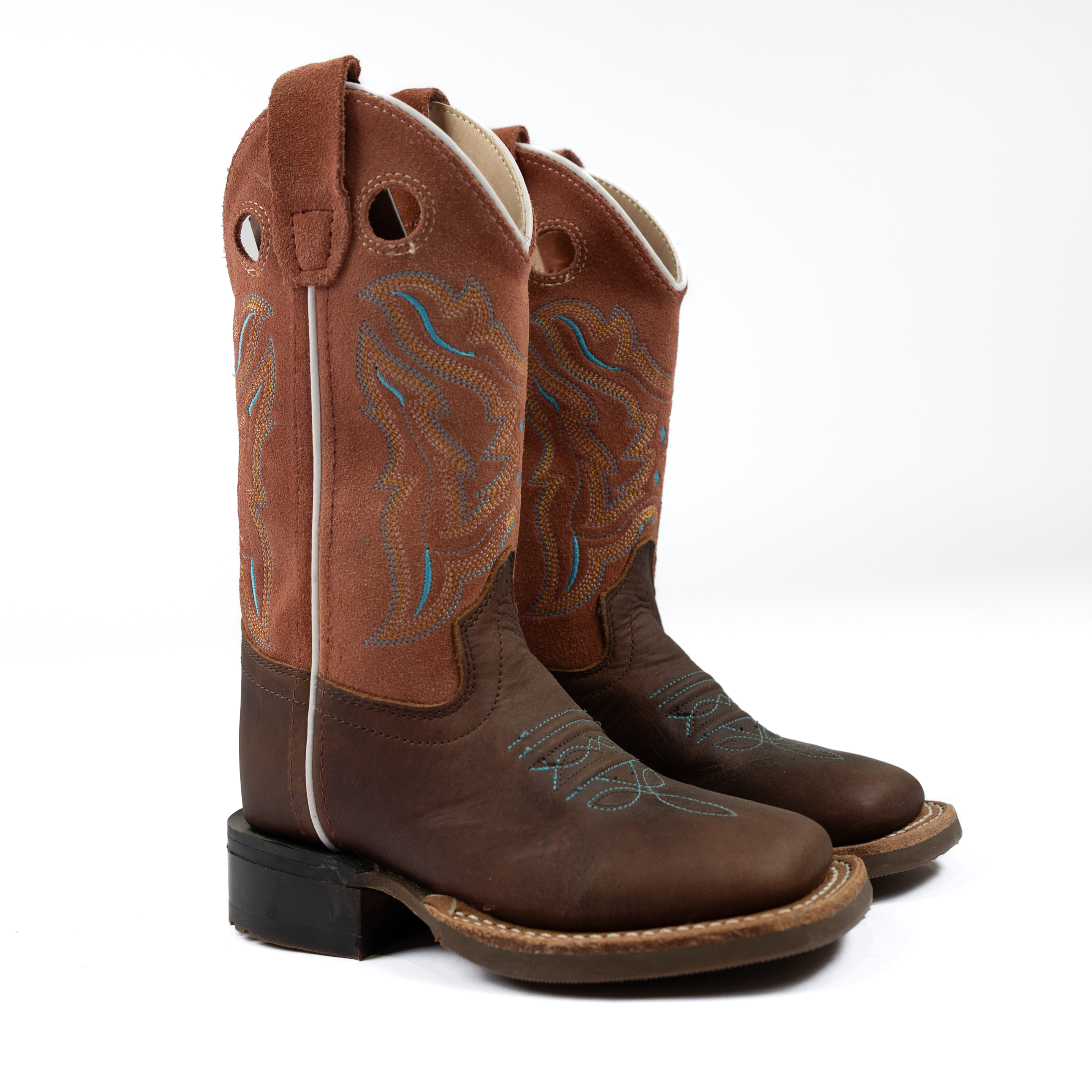 Kid's Old West Brown Cowhide Boot BSC1943