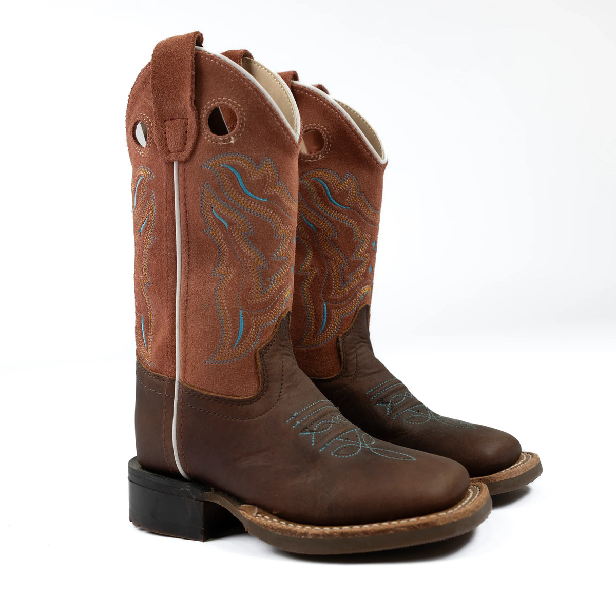Kid's Old West Brown Cowhide Boot BSC1943