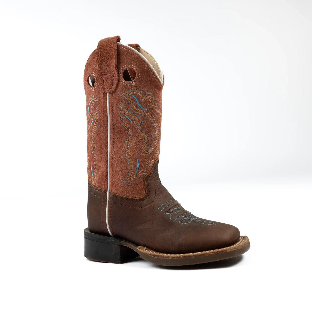 Kid's Old West Brown Cowhide Boot BSC1943