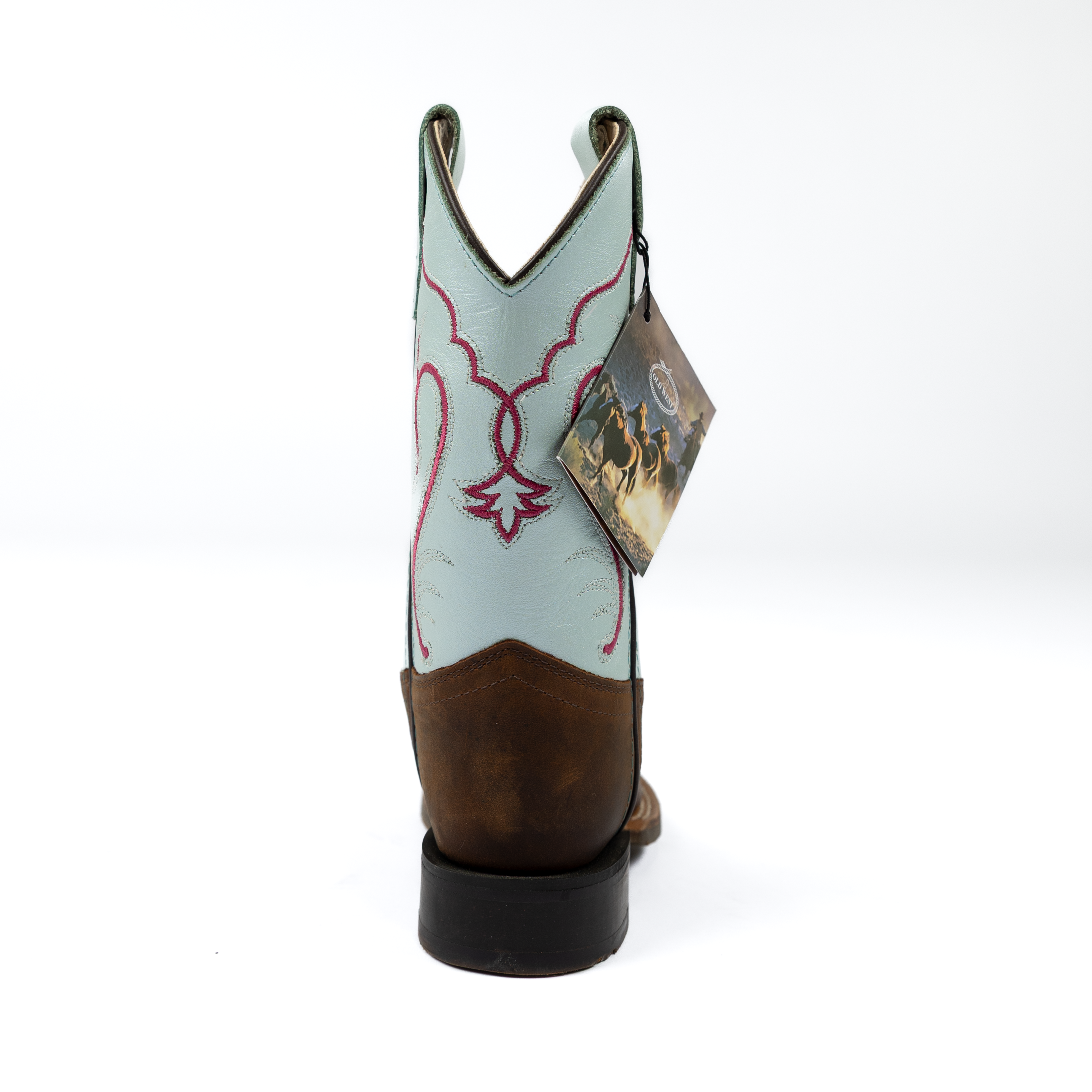 Kid's Old West Brown Cowhide Boots BSC1909