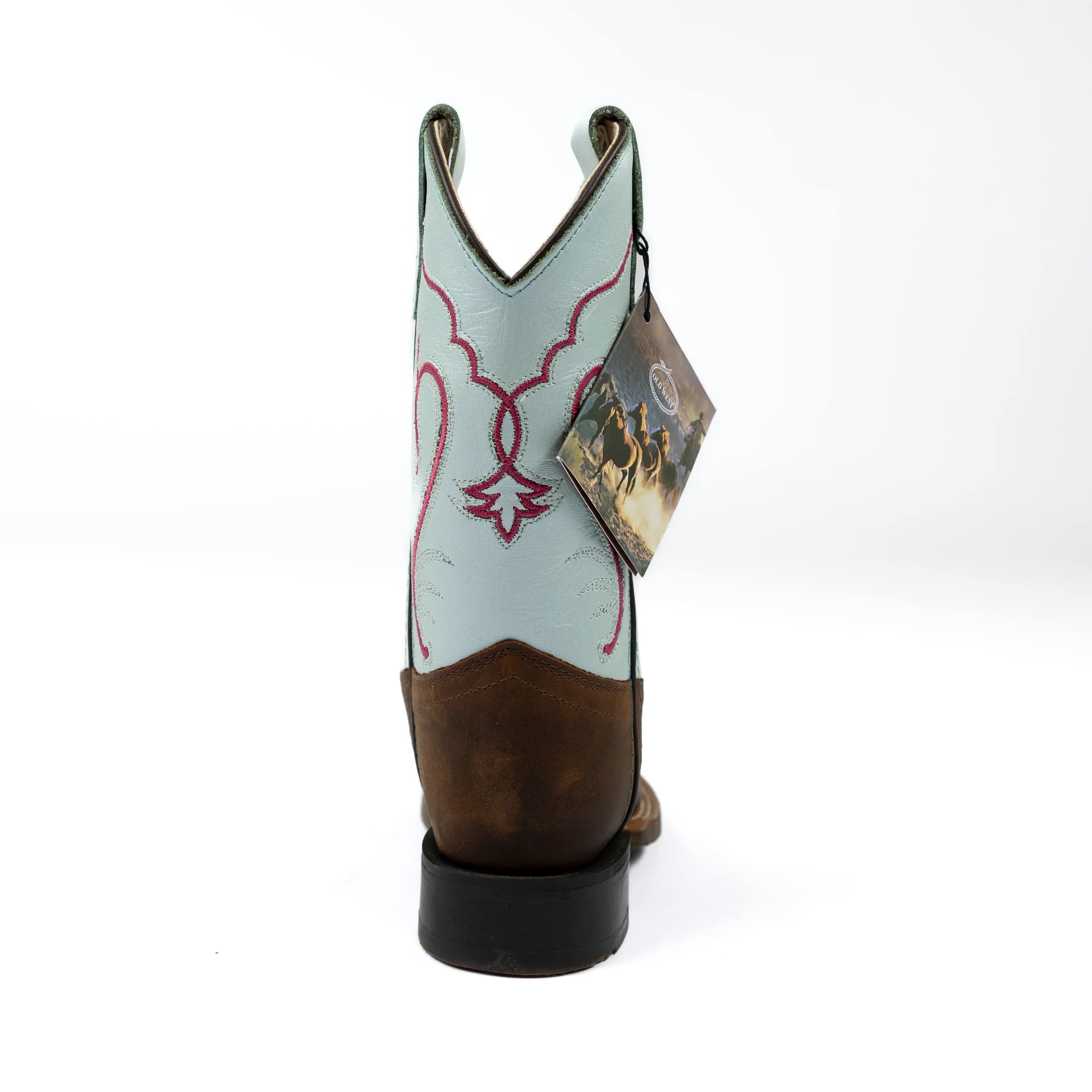 Kid's Old West Brown Cowhide Boots BSC1909