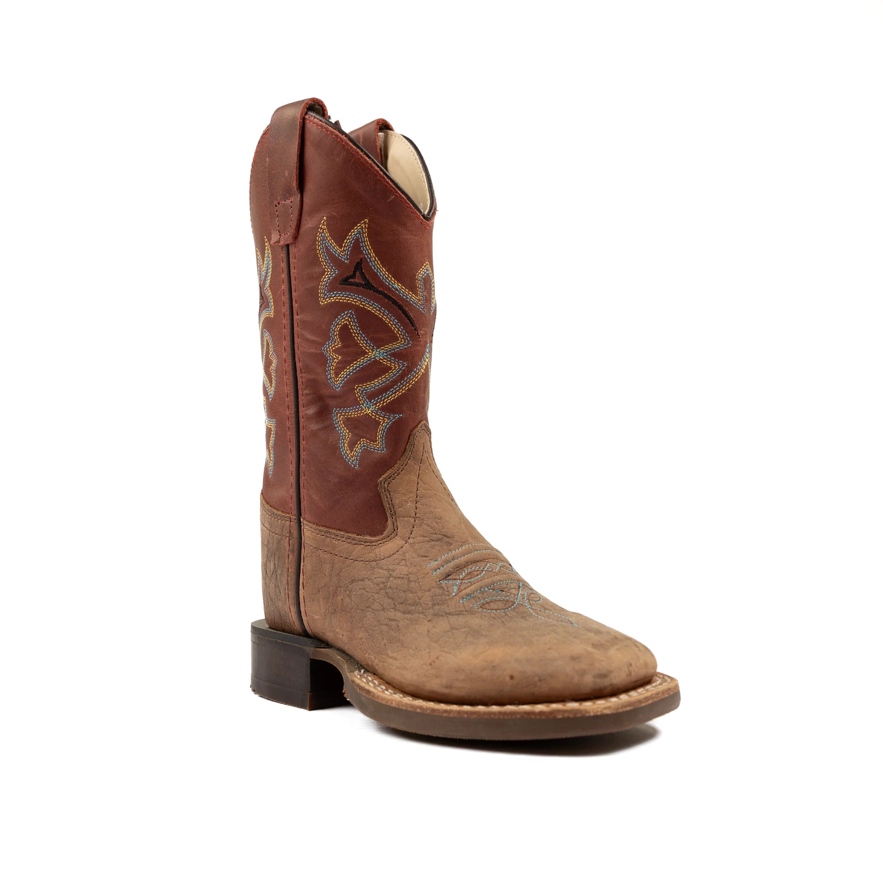 Kid's Old West Brown Natural Cowhide Boot BSC1912
