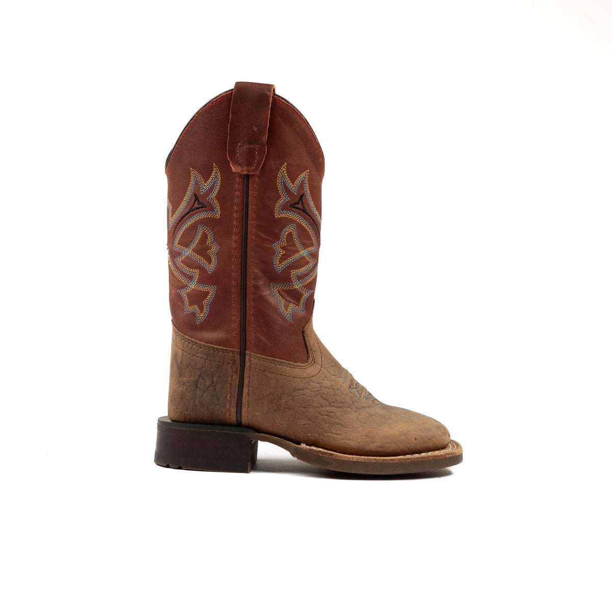 Kid's Old West Brown Natural Cowhide Boot BSC1912