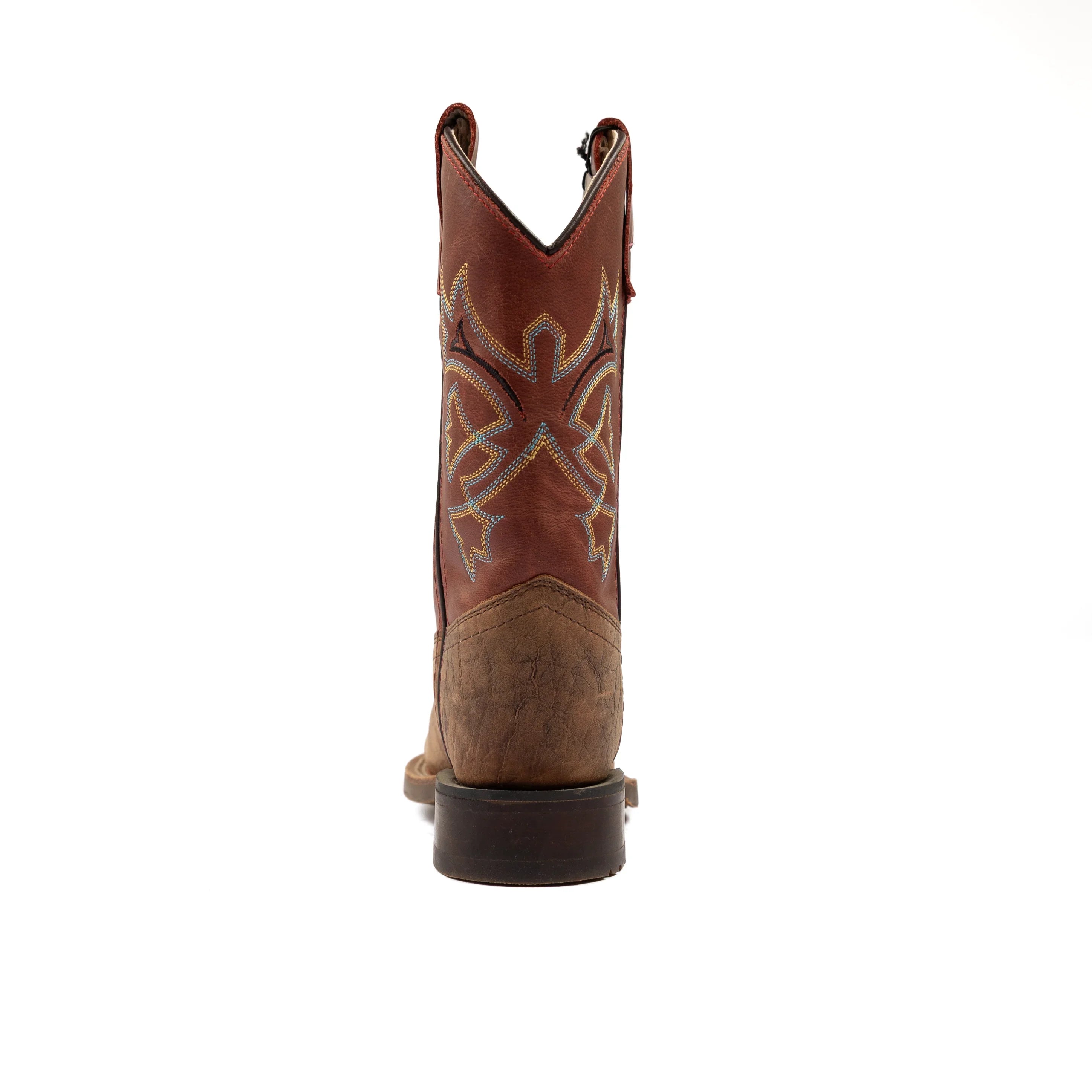 Kid's Old West Brown Natural Cowhide Boot BSC1912