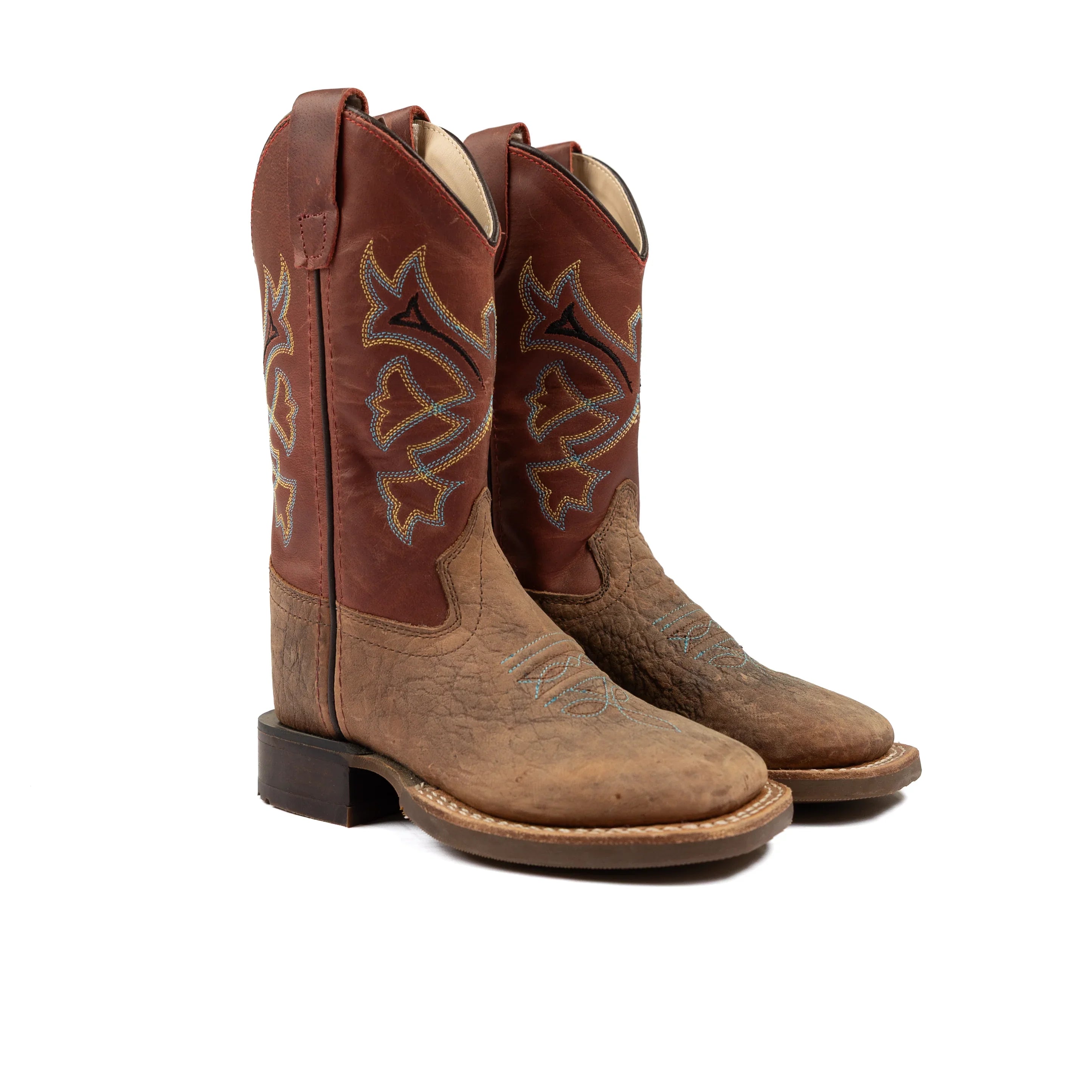 Kid's Old West Brown Natural Cowhide Boot BSC1912