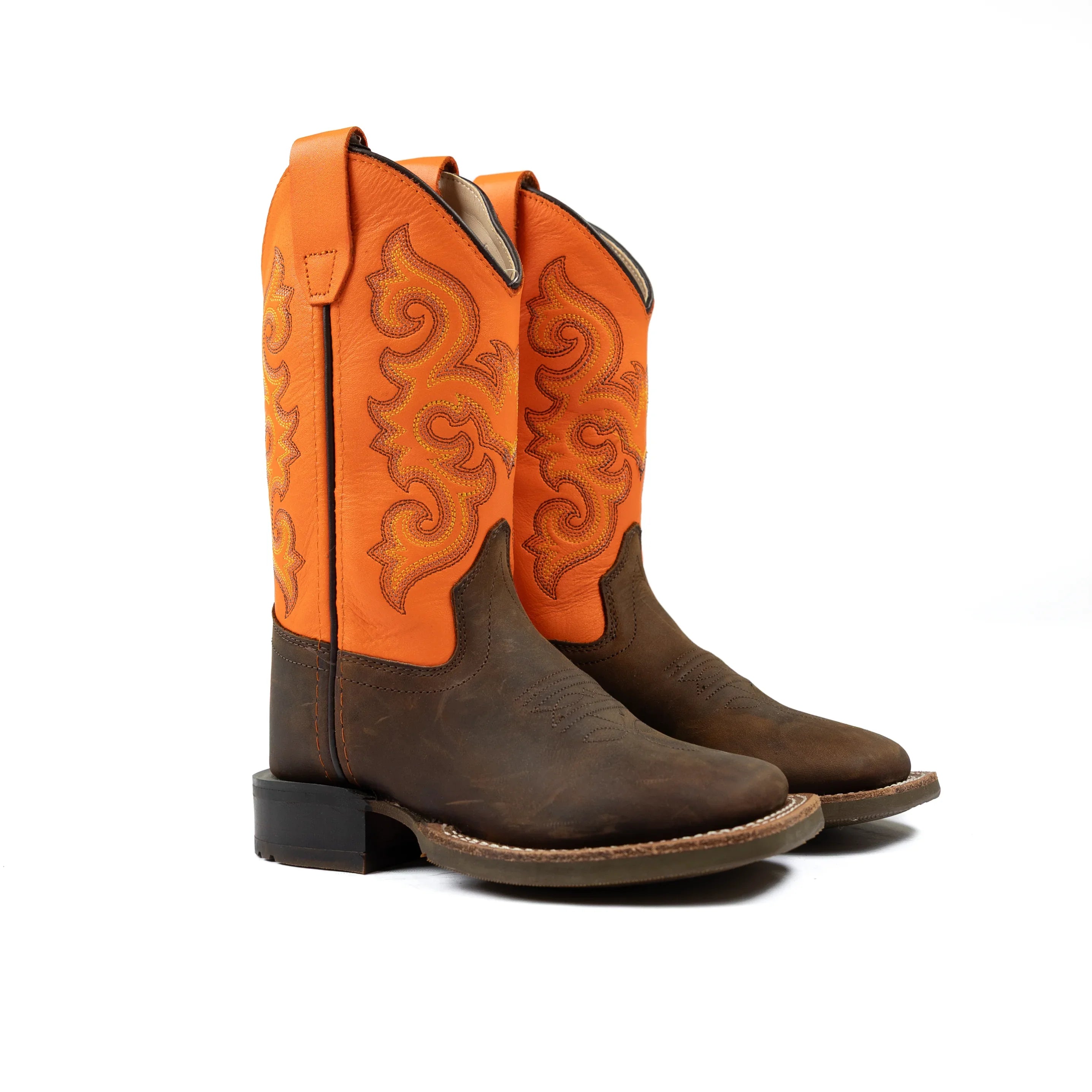 Kid's Old West Brown Smooth Cowhide Boots BSC1867