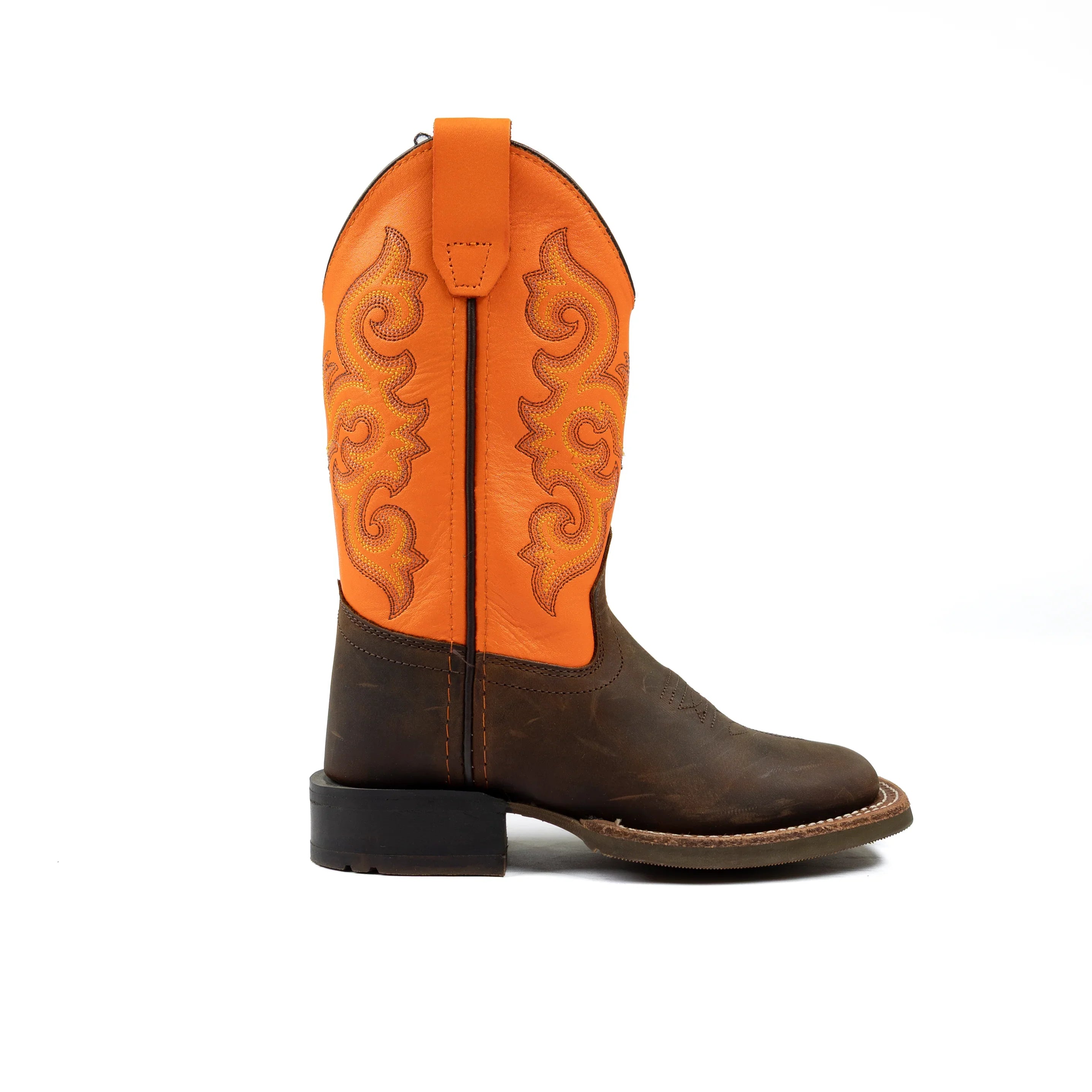 Kid's Old West Brown Smooth Cowhide Boots BSC1867