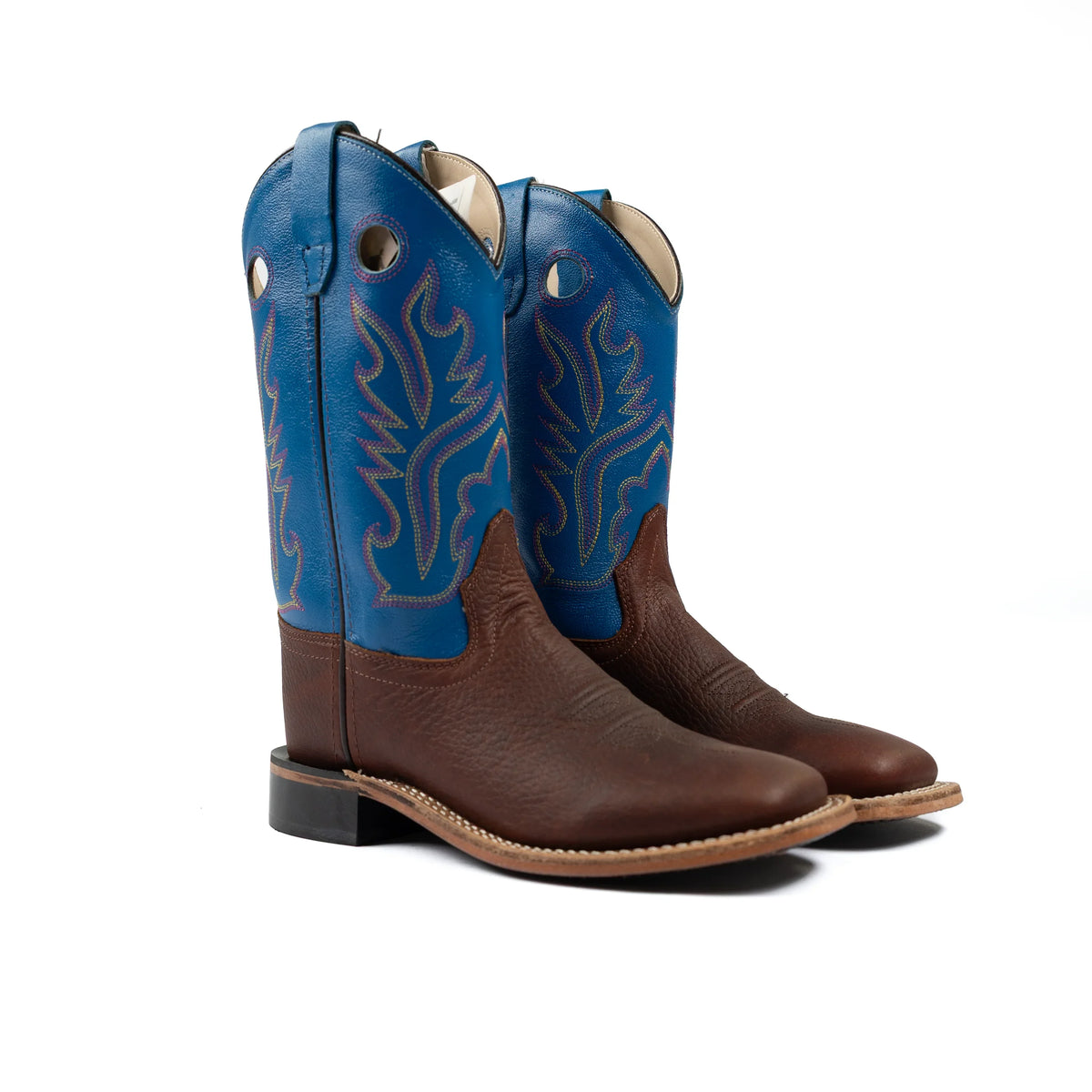 Kid's Old West Dark Brown Cowhide Boots BSC1840