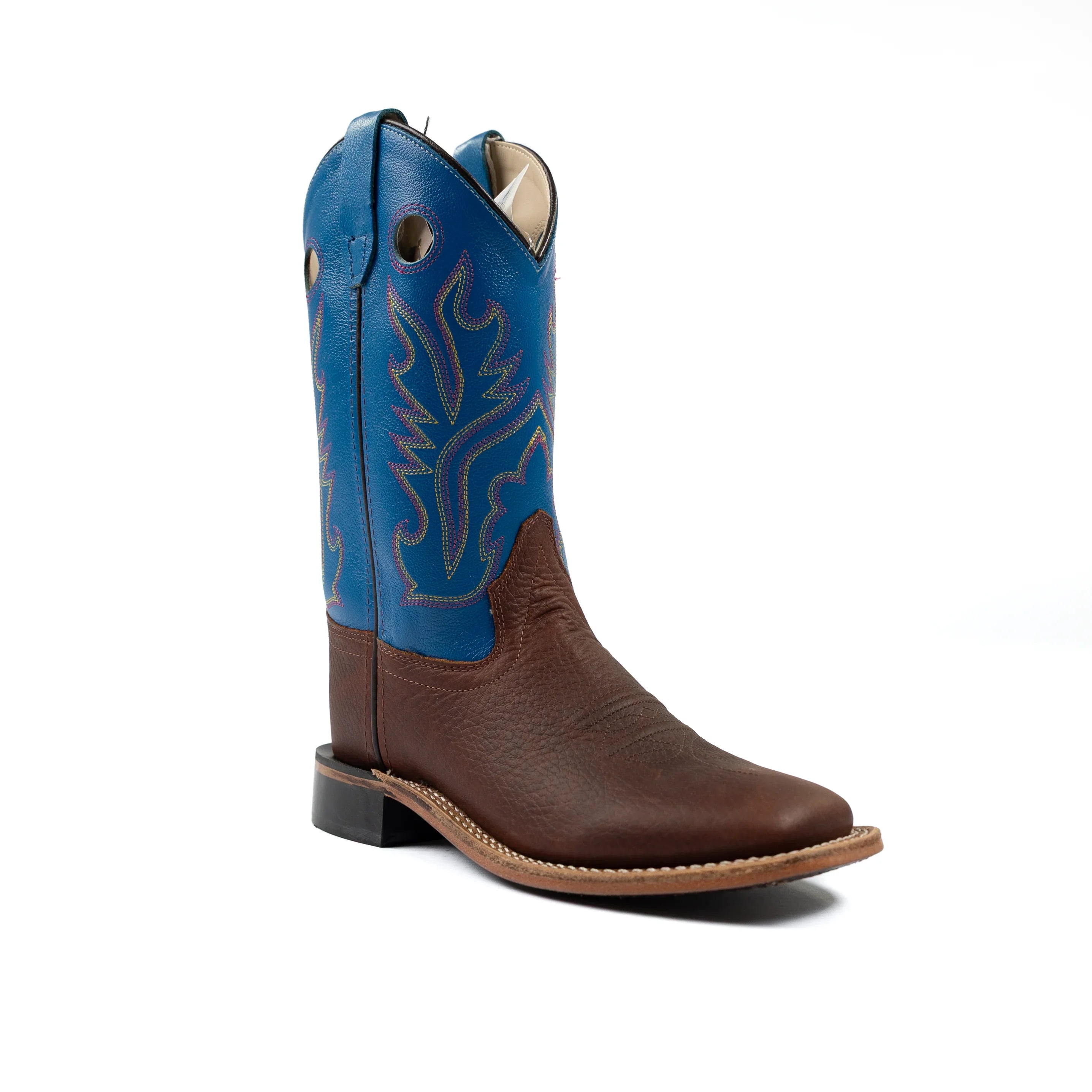Kid's Old West Dark Brown Cowhide Boots BSC1840