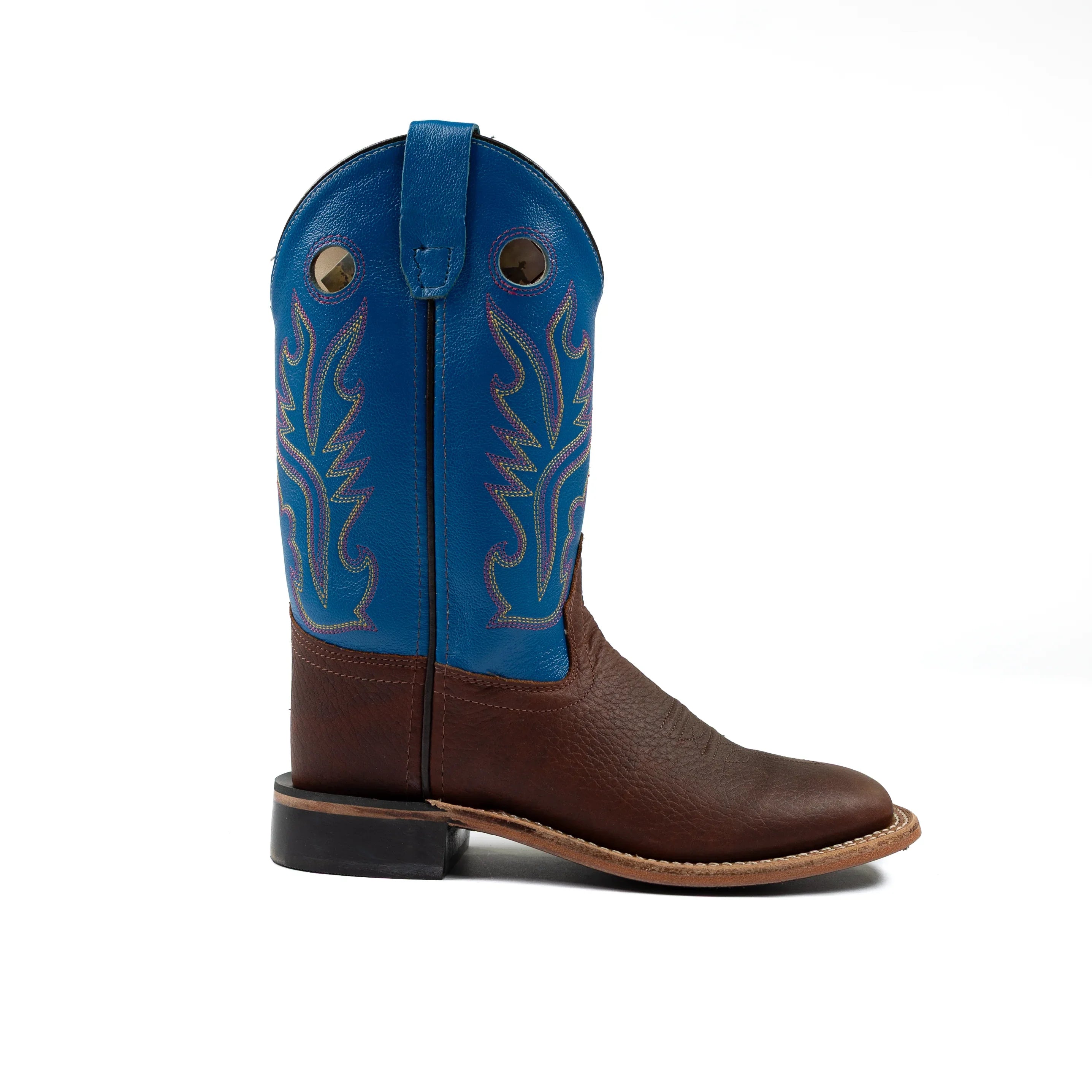 Kid's Old West Dark Brown Cowhide Boots BSC1840