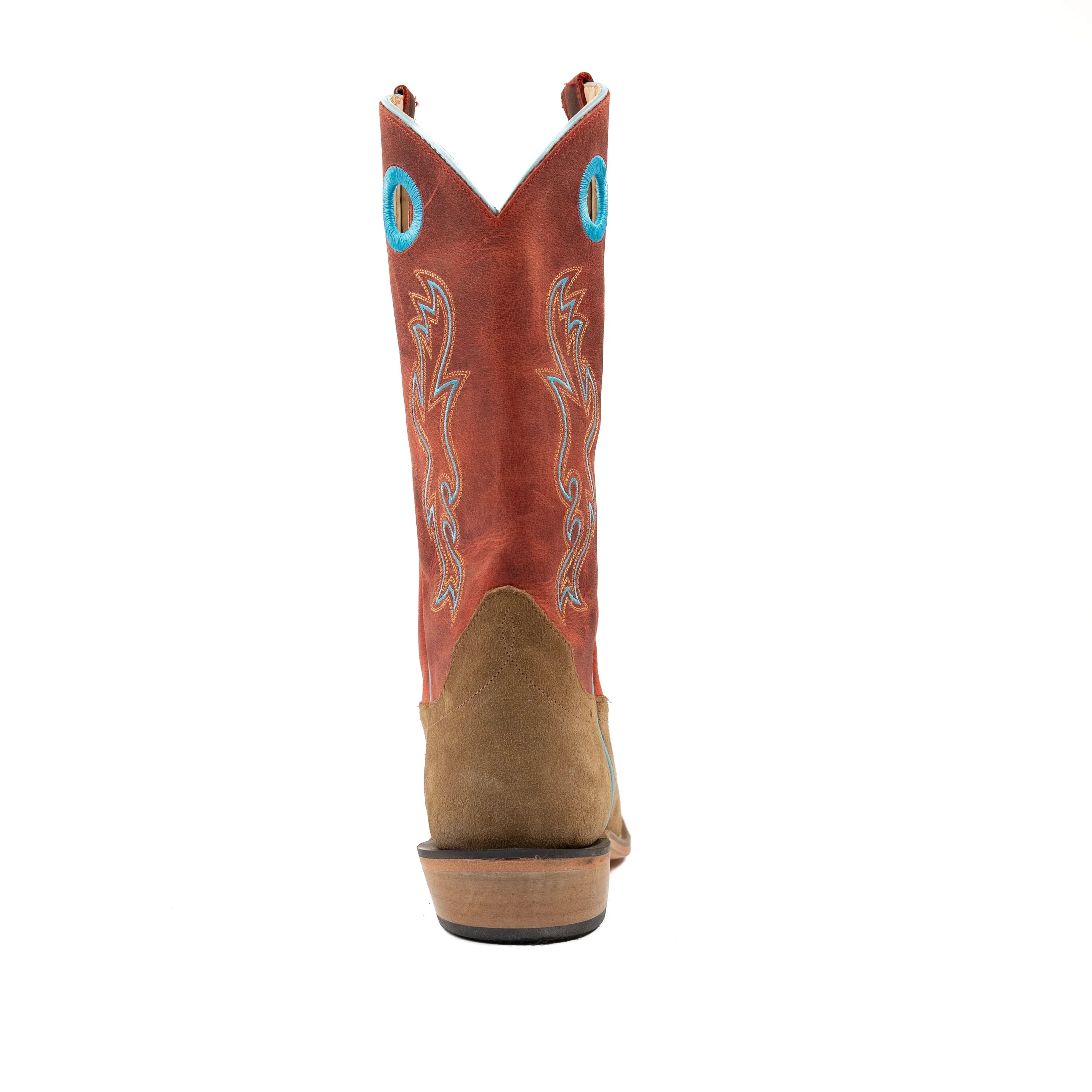 Kid's Old West Tan Roughout Boots 8206