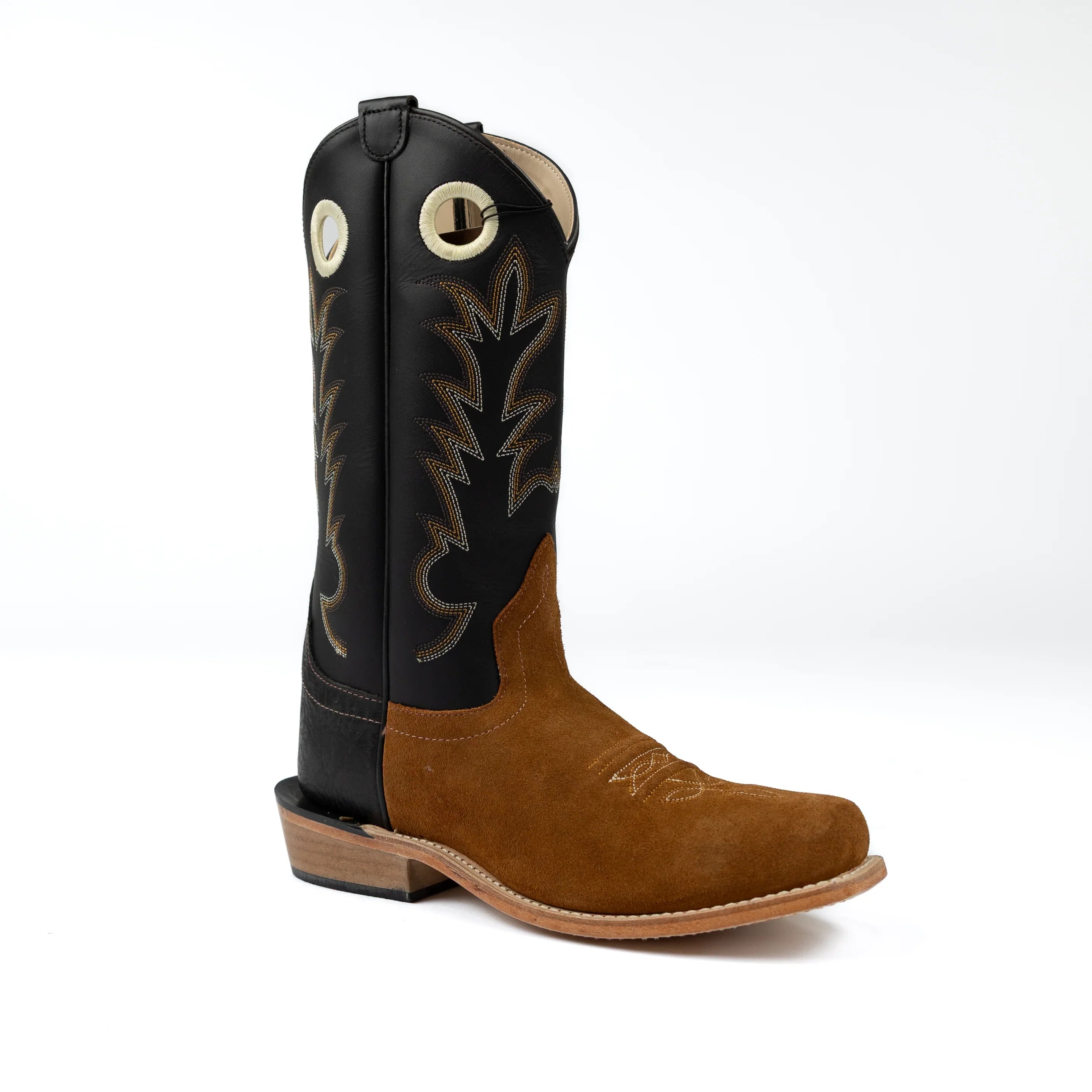 Kid's Old West Tan Roughout Boots 8209