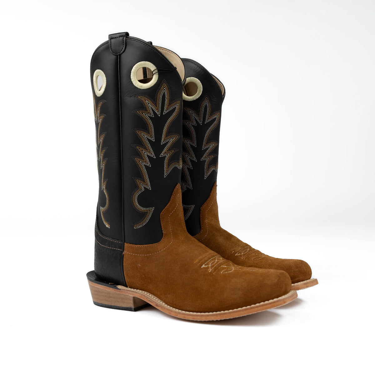 Kid's Old West Tan Roughout Boots 8209