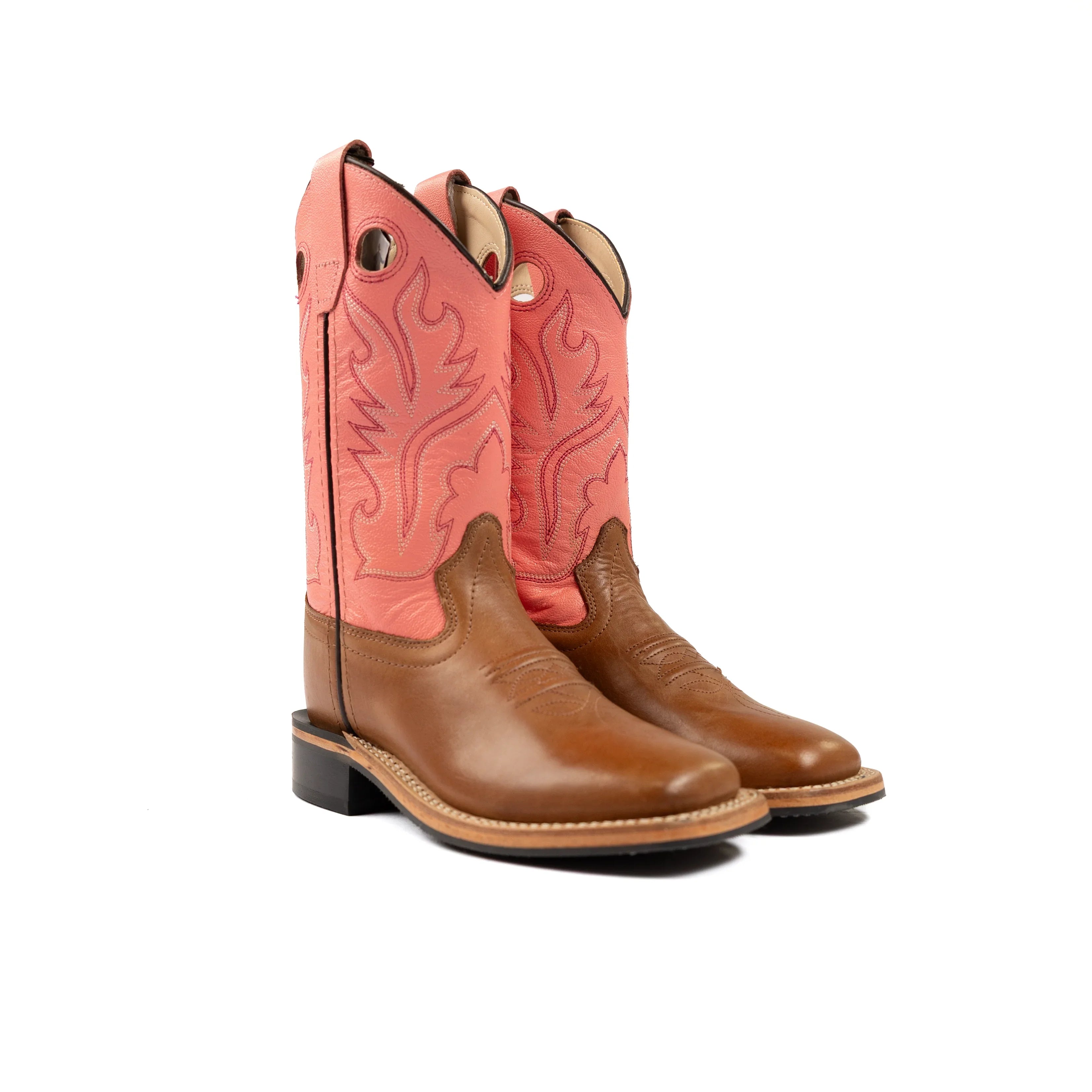 Kid's Old West Toddler Brown Cowhide Boots BSI1839