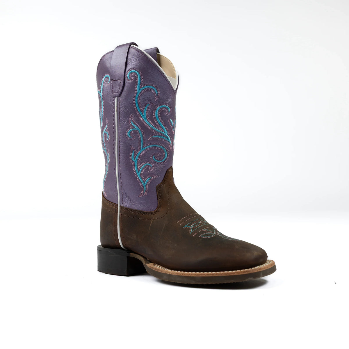 Kid's Old West Toddler Brown Cowhide Boots BSI1907