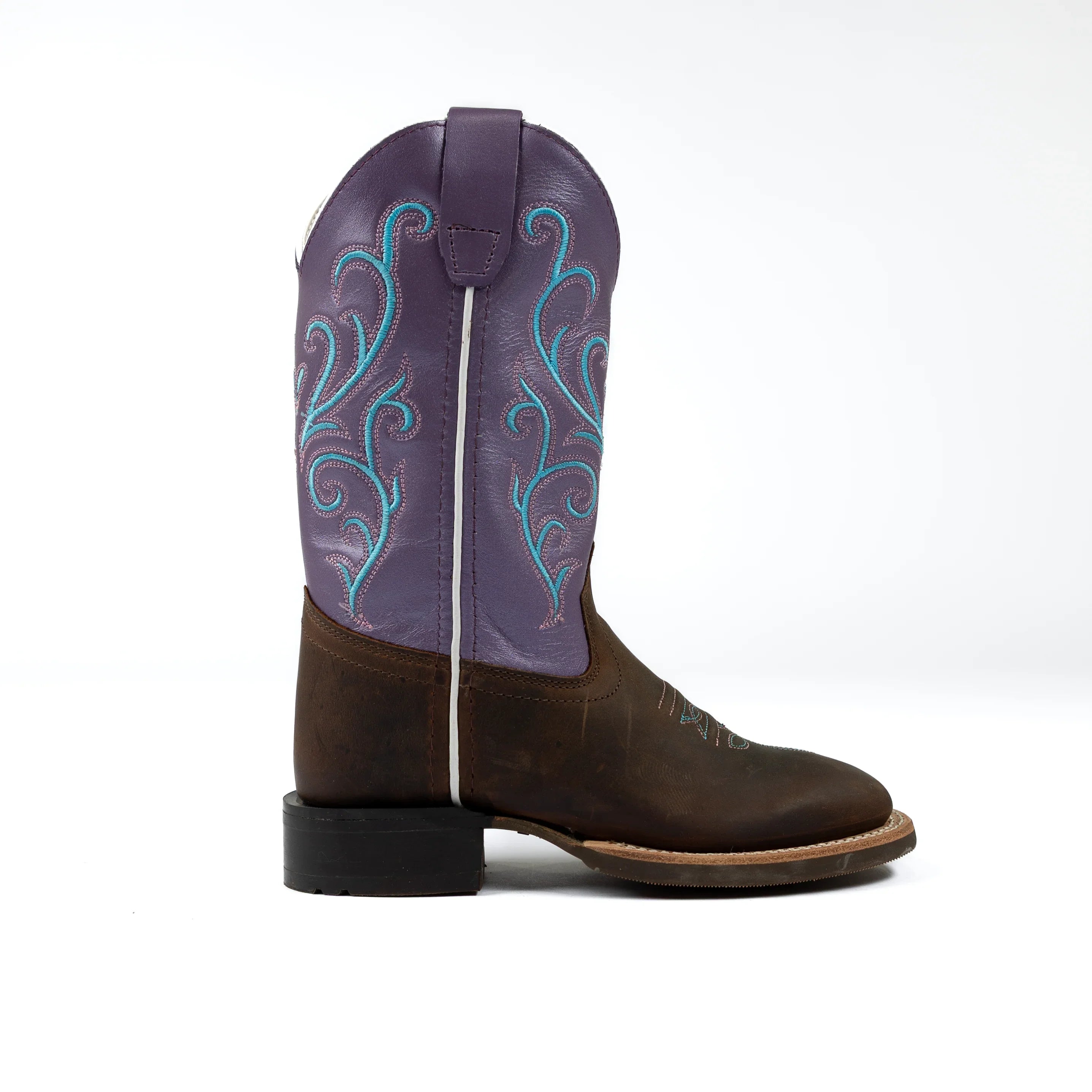 Kid's Old West Toddler Brown Cowhide Boots BSI1907