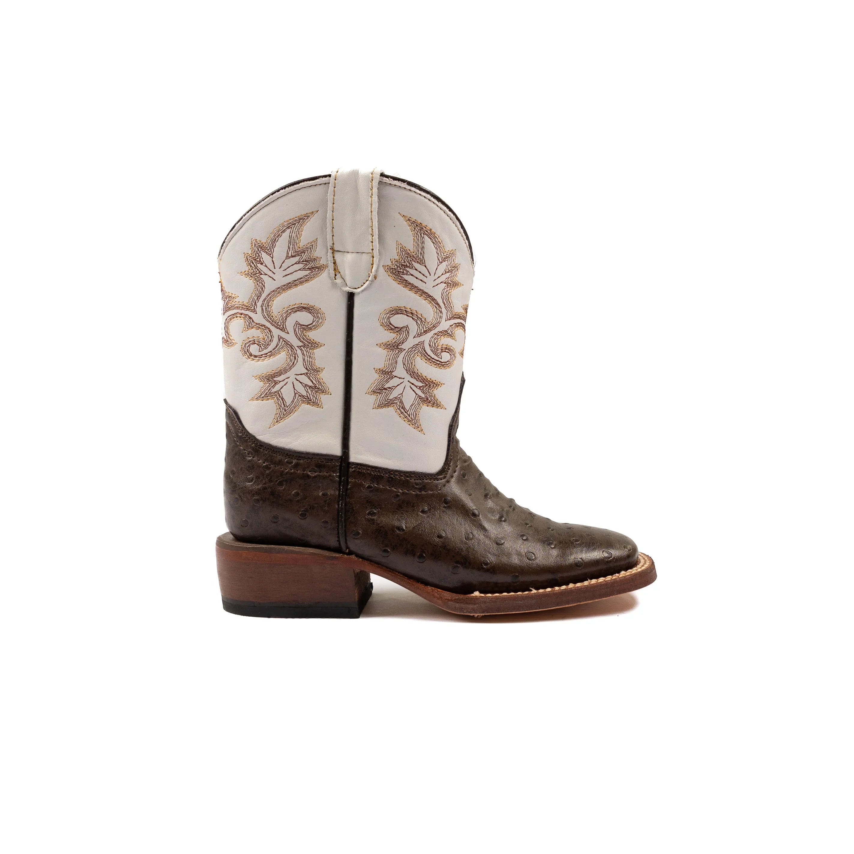 Kid's Tanner Mark Ostrich Print Boots TMK200786