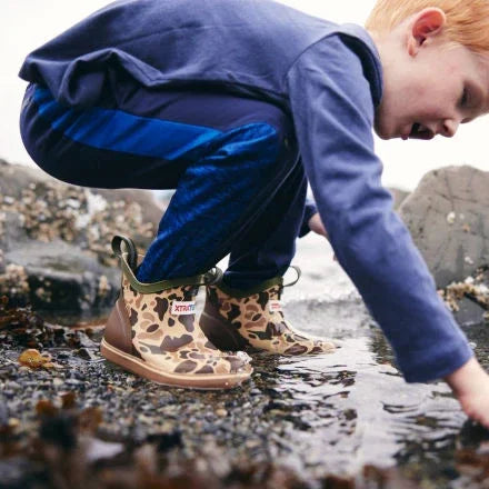 Kid's XTRATUF Duck Camo Ankle Deck Boot XKABDCMY