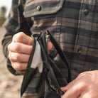 Men's Poncho "The Kodiak" The Green Plaid Long Sleeve Shirt