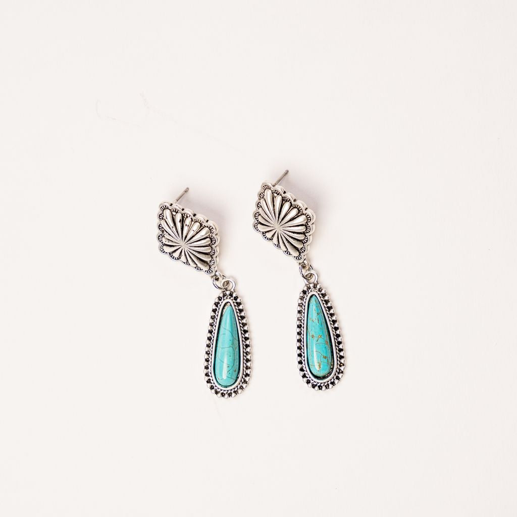 Women's Isac Turquoise Earrings 725713 - Crazy House Western Wear