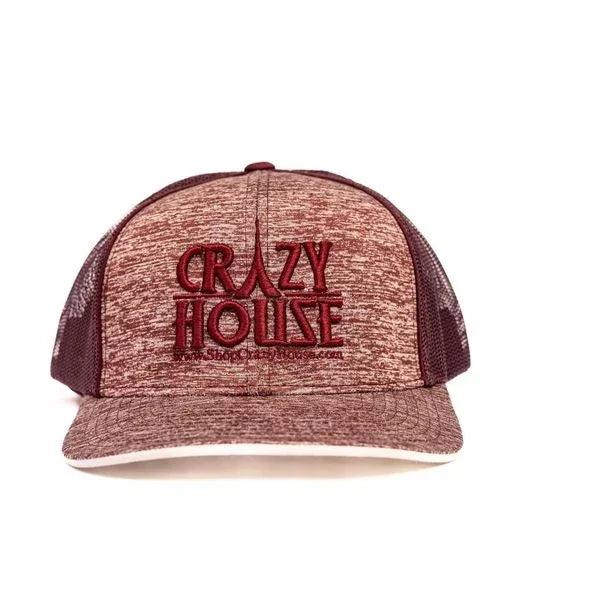 Maroon Snapback with Crazy House Stitching - Crazy House Western Wear