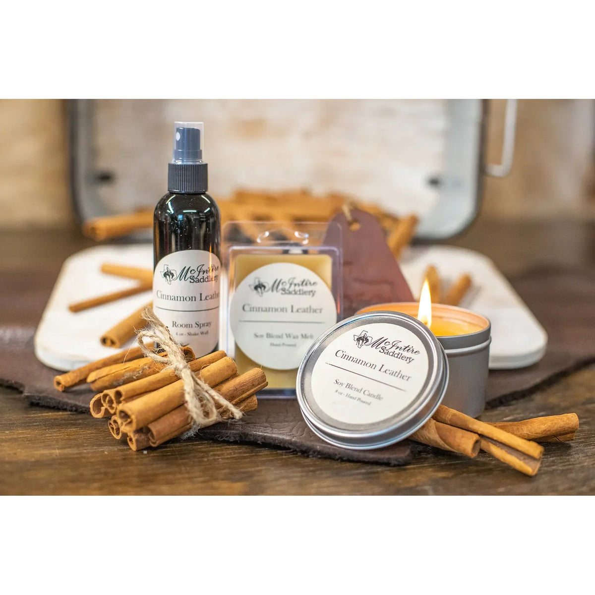 McIntire Saddlery Cinnamon Wax Melt – Crazy House Western Wear