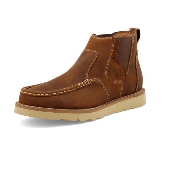 Men's Twisted X Oiled Saddle Chelsea Wedge Sole Boots MCA0013