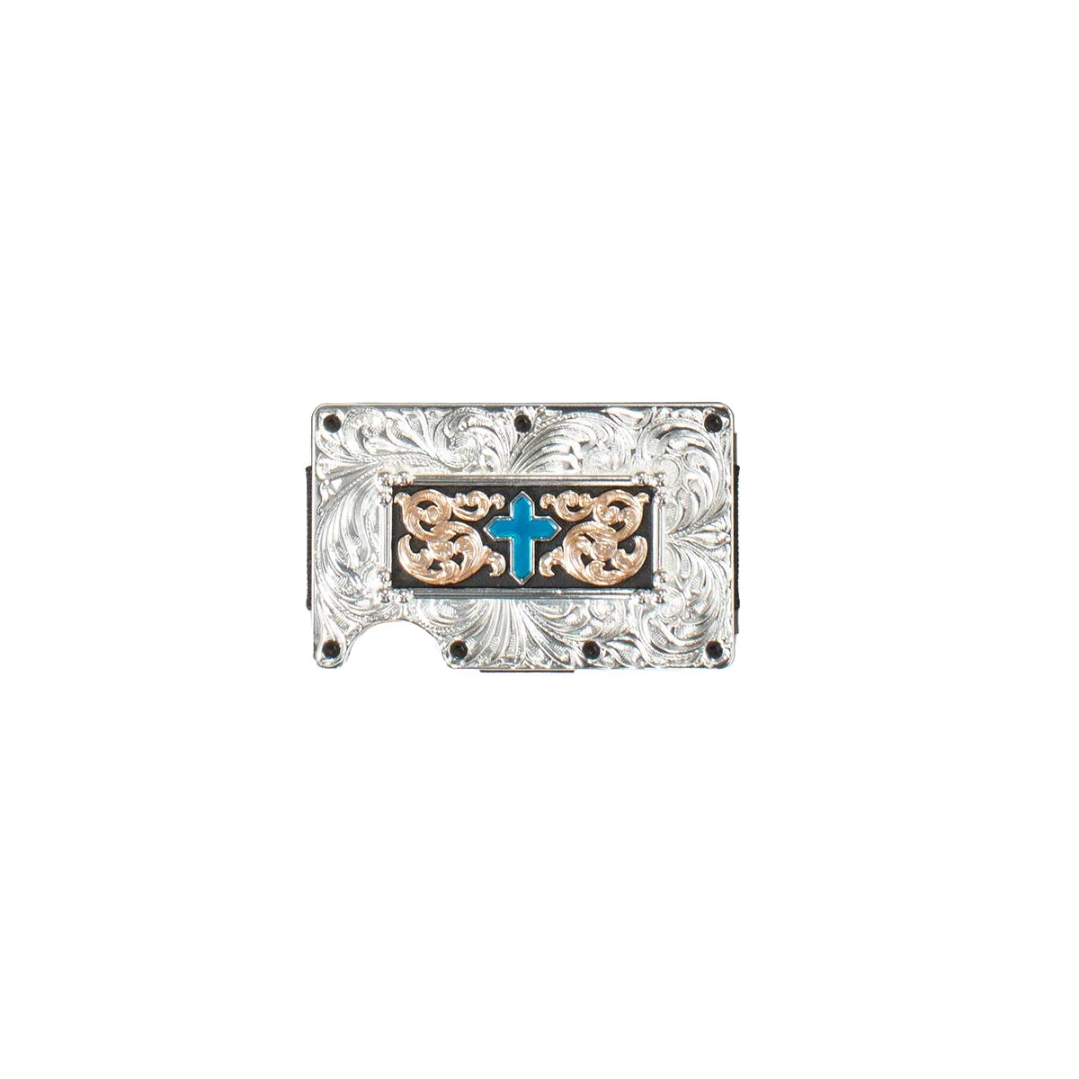 Men's 3D Utility Wallet Silver RFID Blocking Function D250009036 - Crazy House Western Wear