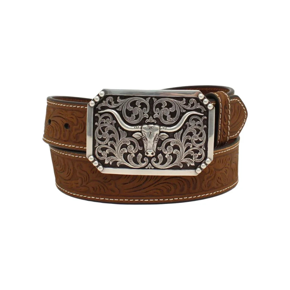 Men's 3D Western Floral Tooled Belt D100012102 - Crazy House Western Wear