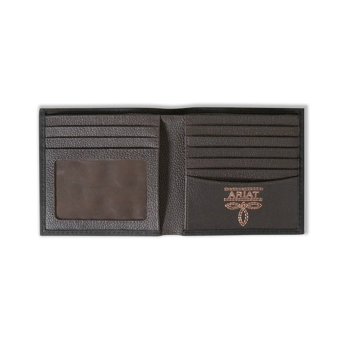 Men's Ariat Black Bifold Style Genuine Leather Wallet A3546001 - Crazy House Western Wear